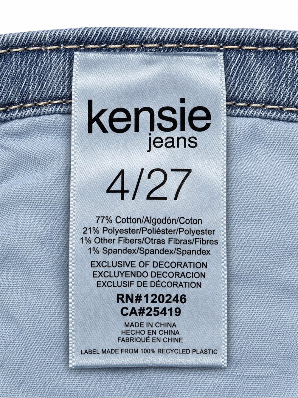 Kensie High Rise Gaucho Ankle Jeans Size 4/27 Cropped Wide Leg - Picture 11 of 11